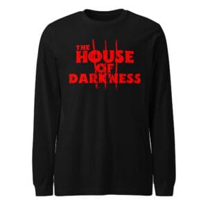 The House of Darkness Long Sleeve Tee featuring a haunting and artistic design