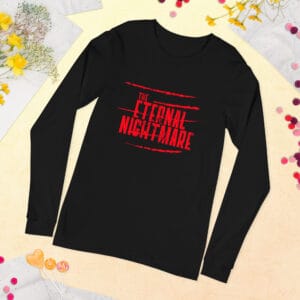 The Eternal Nightmare Long Sleeve Tee featuring a dark and artistic design.