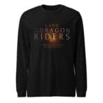 Unisex long sleeve tee featuring a bold and adventurous dragon rider design