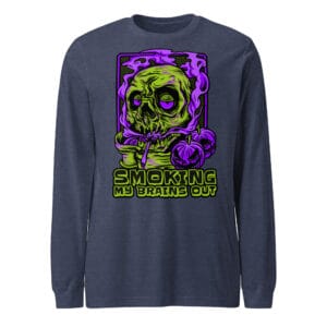 Smoking My Brains Out Long Sleeve Tee featuring a bold and artistic design.