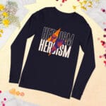 Heroism Long Sleeve Tee featuring a bold and empowering design