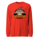 The Future is Bright Long Sleeve Tee featuring a whimsical wizard design.