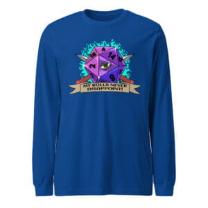 Lucky Dice Long Sleeve Tee featuring a vibrant dice design.