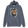 The Tiger's Fury Unisex Hoodie front view.