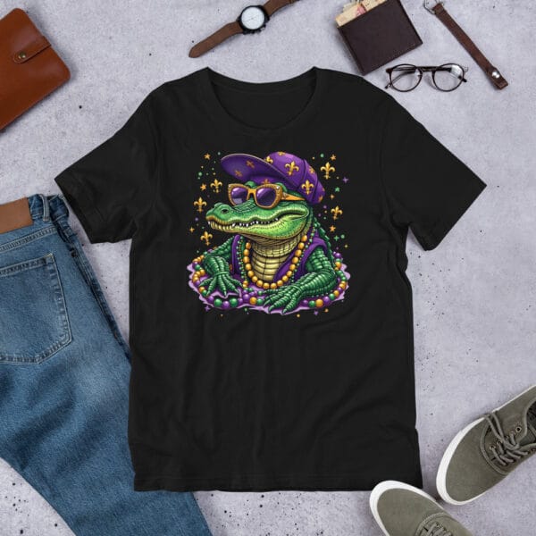 Mardi Gras Gator – Unisex t-shirt