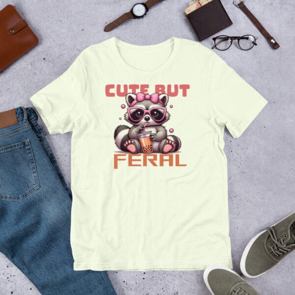 Cute But Feral Raccoon - Unisex t-shirt