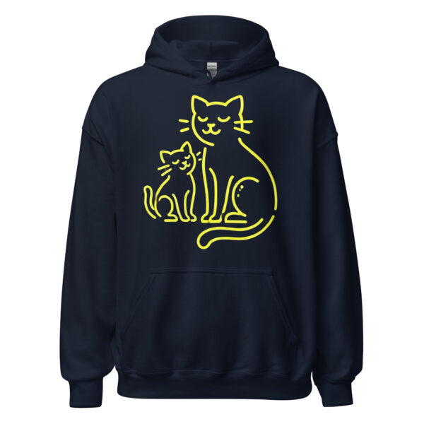 Cat and Kitten Outline - Unisex Hoodie