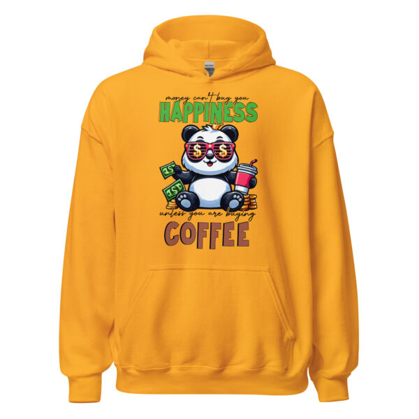 Money Can't Buy Happiness Coffee Panda - Unisex Hoodie