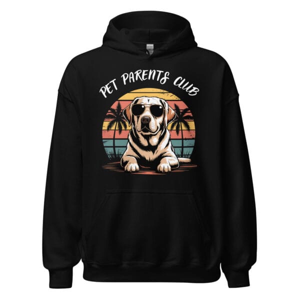 "Pet Parents Club" Retro Sunset Labrador - Unisex Hoodie