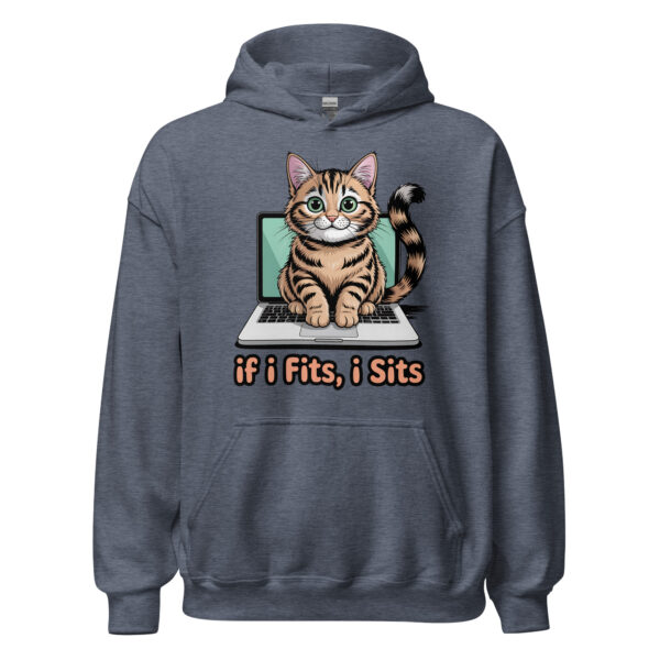 The Cat Law Hoodie | "If I Fits, I Sits" Funny Graphic – Unisex Hoodie