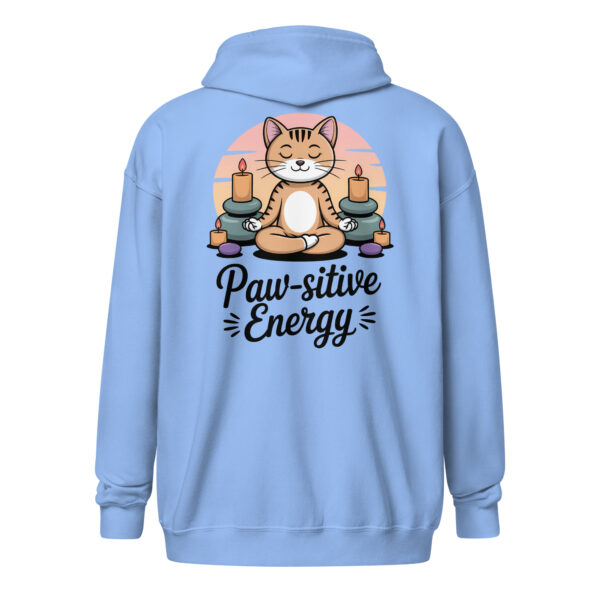 Pawsitive Energy | Zen Meditating Cat – Unisex Zip Hoodie