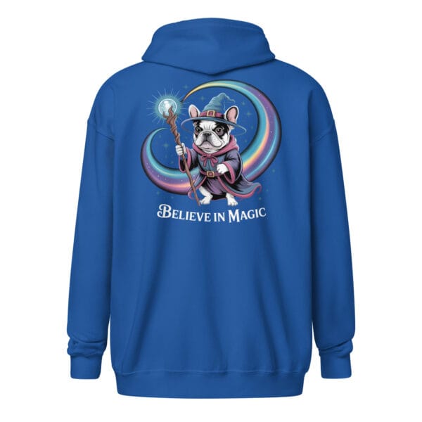 Magical French Bulldog (Back Print) – Unisex heavy blend zip hoodie
