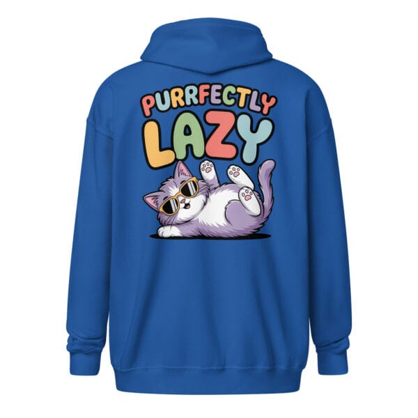 The Official Lazy Day Gear (Back Print) | Cute Cat Zip Hoodie