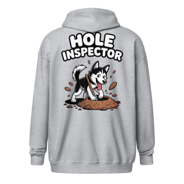 The Official Hole Inspector | Funny Digging Dog – Unisex Zip Hoodie