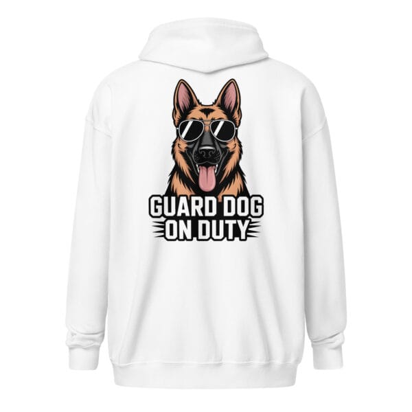 Guard Dog On Duty | German Shepherd Security – Unisex Zip Hoodie