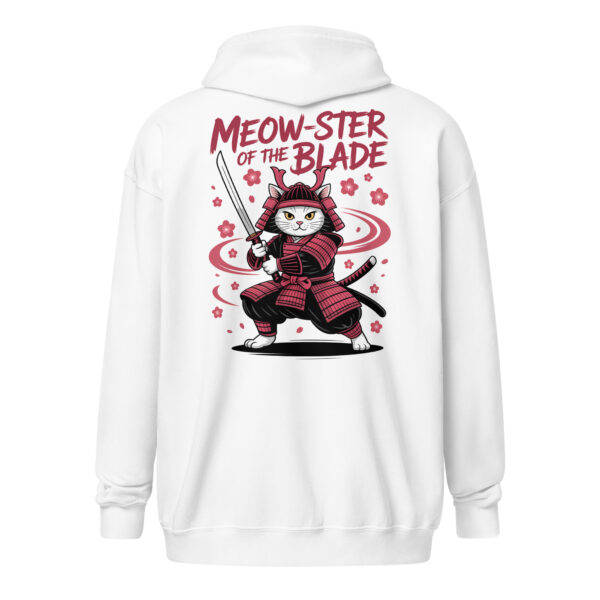 Meow-ster of the Blade | The Samurai Cat Warrior – Unisex Zip Hoodie