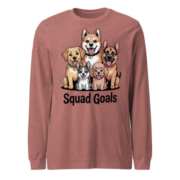 Dog Squad Goals Cute Breeds Graphic – Unisex Long Sleeve Tee