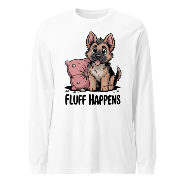 Fluff Happens | Pillow Destroyer GSD – Unisex Long Sleeve Tee