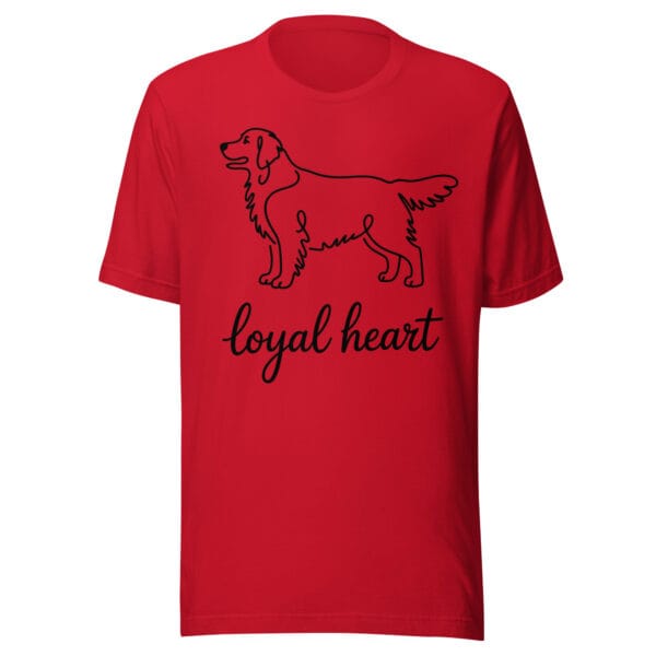 "Loyal Heart" Golden Retriever – Unisex t-shirt