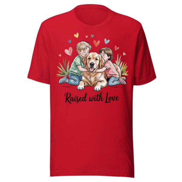 Raised with Love | Golden Retriever Bond – Unisex t-shirt