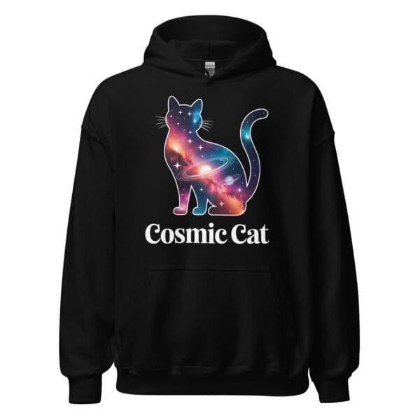 Cosmic Cat Galaxy Nebula Graphic Hoodie – Unisex Hoodie