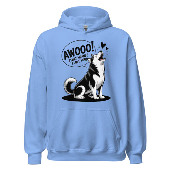 Awooo Howling Husky Cozy Hoodie – Unisex Hoodie