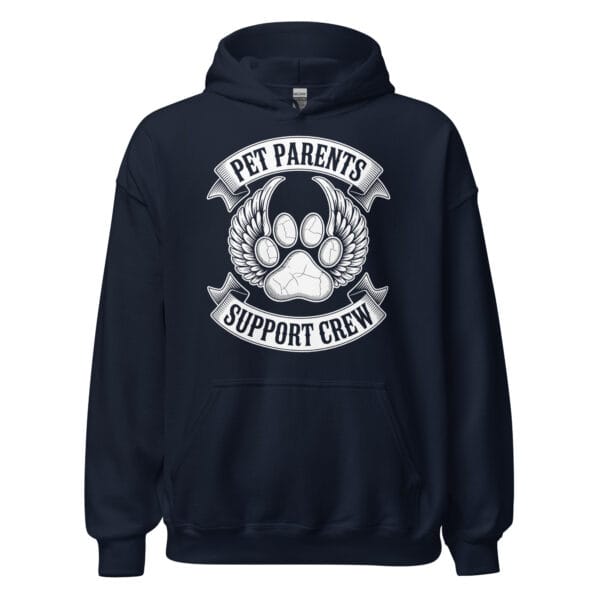 Pet Parents Support Crew Paw & Wings Graphic Hoodie – Unisex Hoodie