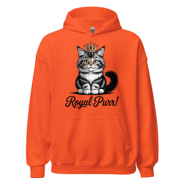 "Royal Purr!" Majestic Cat with Crown Graphic – Unisex Hoodie