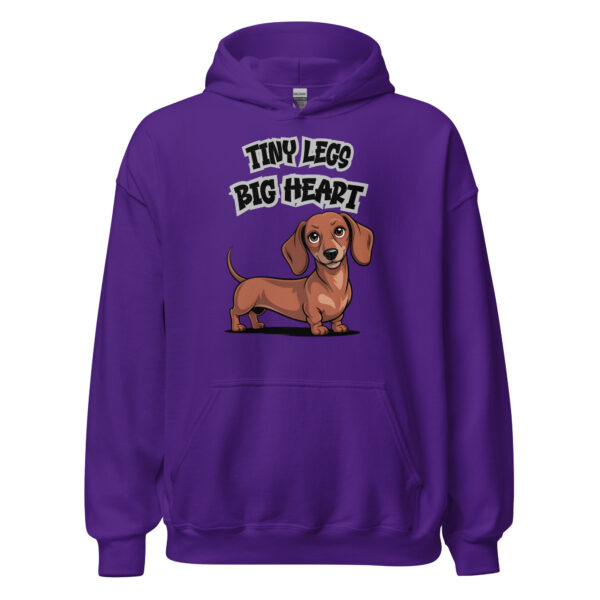 'Tiny Legs Big Heart' Funny Dachshund Sausage Dog – Unisex Hoodie