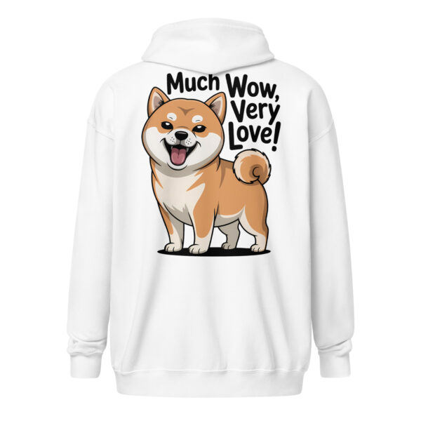 Cute Doge Meme 'Much Wow Very Love' (Back Print) – Unisex zip hoodie