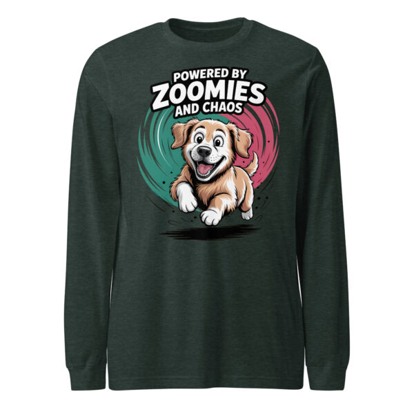 Funny 'Zoomies and Chaos' Dog Lover Tee – Unisex Long Sleeve Tee