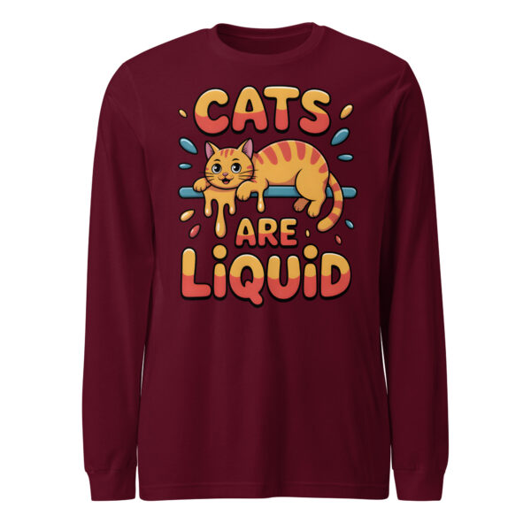 Funny Cats Are Liquid Retro Graphic – Unisex Long Sleeve Tee