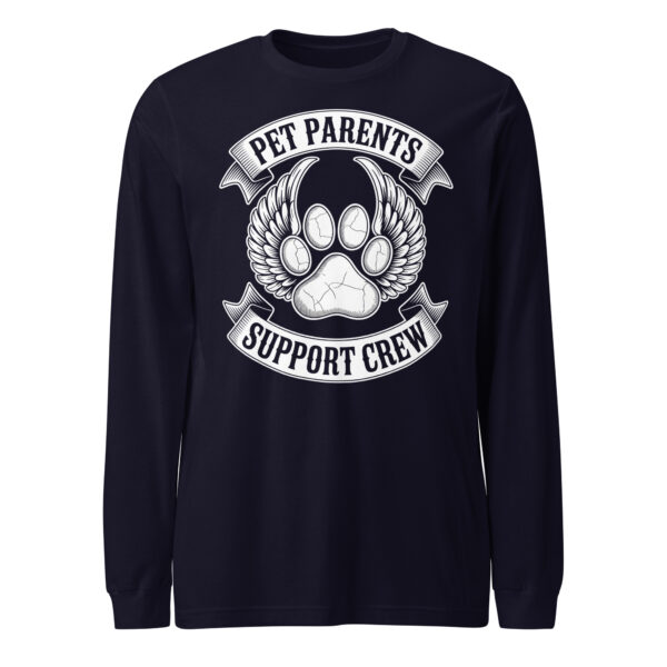Pet Parents Support Crew Paw & Wings Long Sleeve Tee – Unisex Long Sleeve Tee