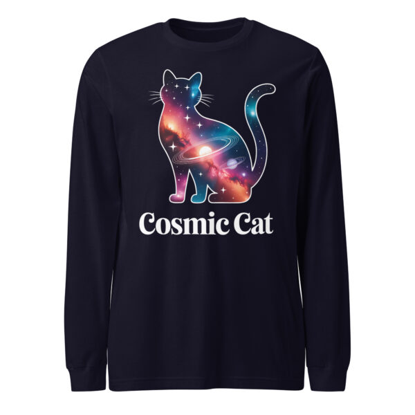 Cosmic Cat Galaxy Nebula Long Sleeve Tee – Unisex Long Sleeve Tee