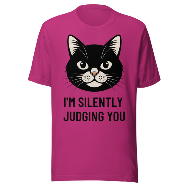 "I'm Silently Judging You" Funny Cat – Unisex t-shirt