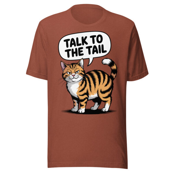 "Talk to the Tail" Funny Cat Graphic Tee – Unisex t-shirt
