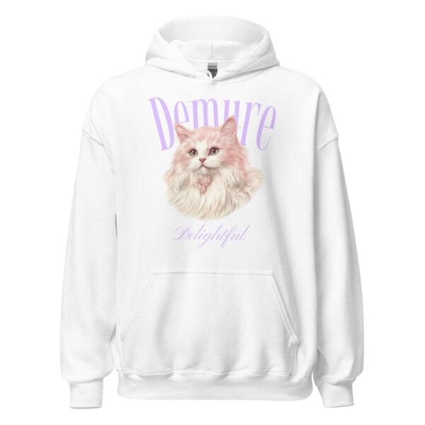 "Demure Delightful" Cat – Unisex Hoodie