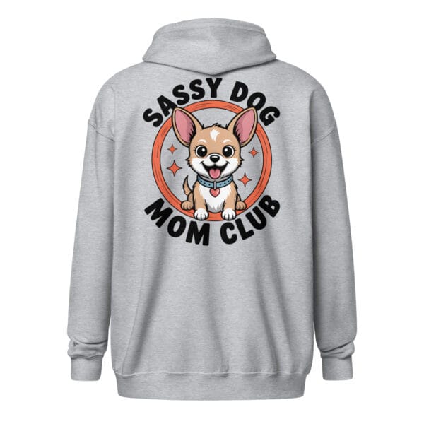 "Sassy Dog Mom Club" Chihuahua (Back Print) – Unisex zip hoodie