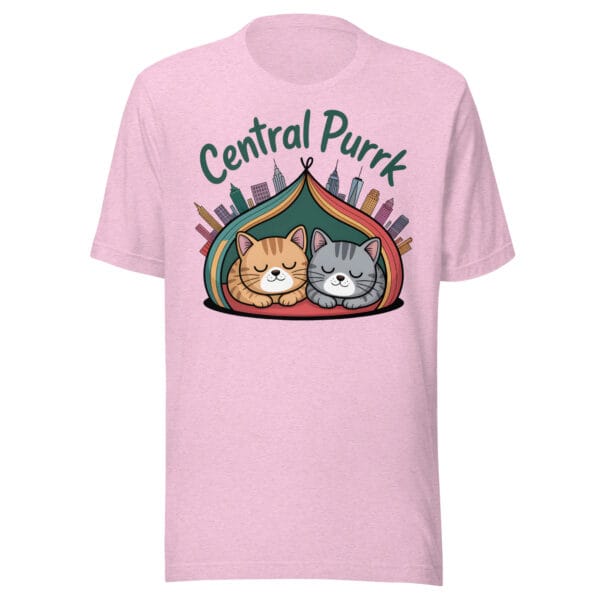 "Central Purrk" Cat Lover | Cute Kittens and City Skyline – Unisex T-shirt