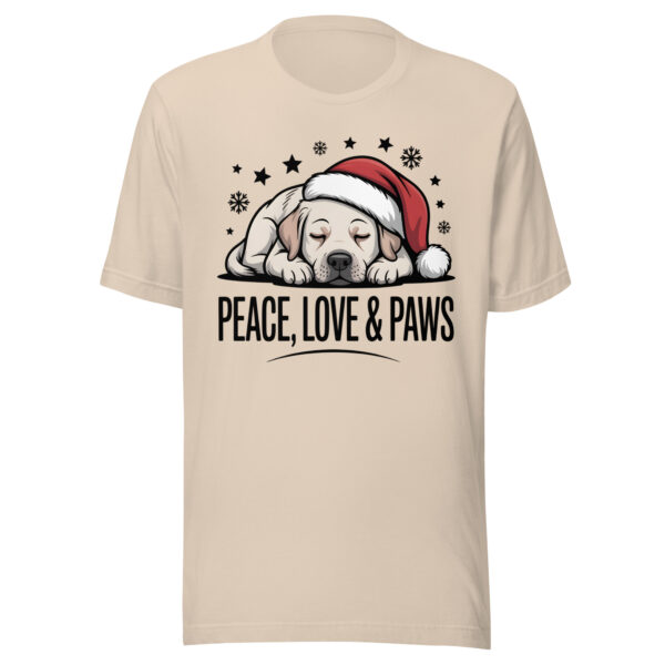 "Peace, Love & Paws" Dog | Sleeping Puppy Holiday – Unisex T-shirt