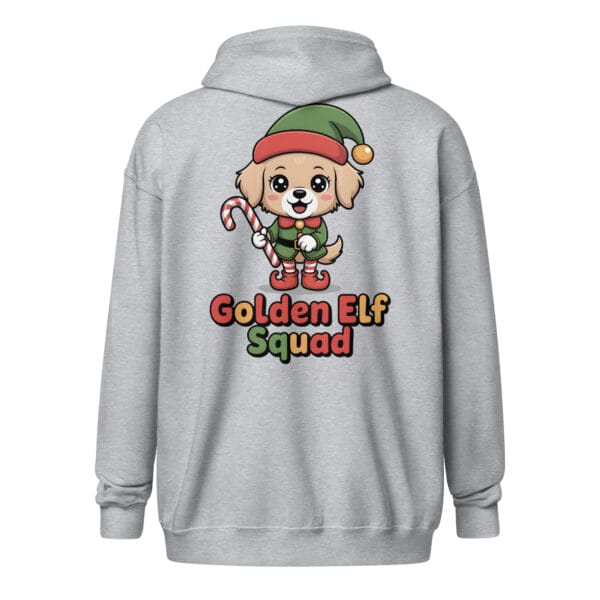 Cartoon dog in elf costume