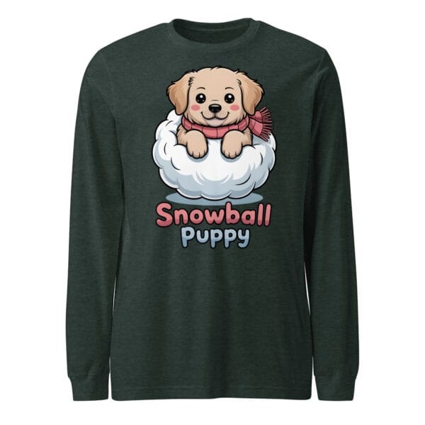 Golden Retriever Puppy Snowball Long Sleeve Tee