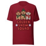 Golden Retriever Christmas T-Shirt - Golden Snow Squad design for dog moms and dads
